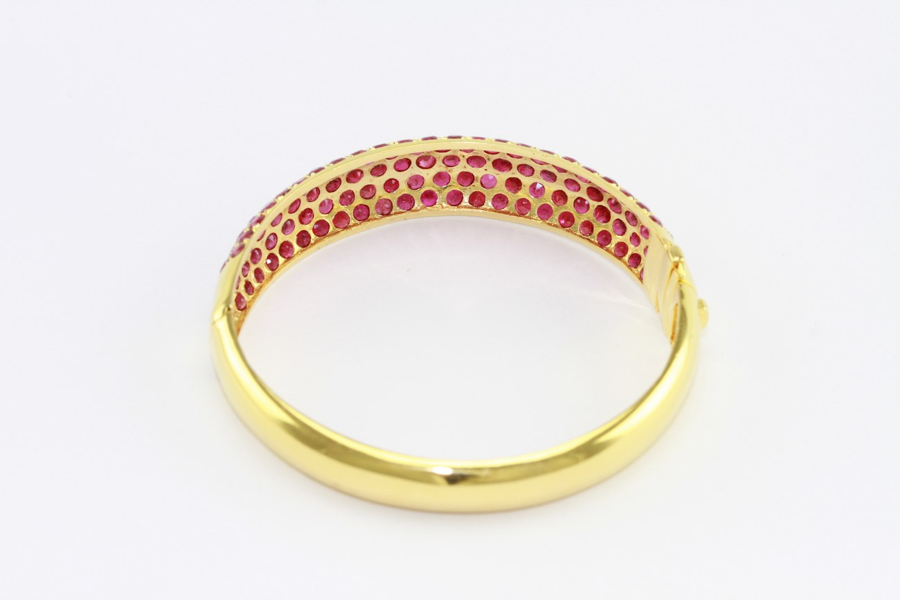 กำไลทองคำพลอยแดง-7