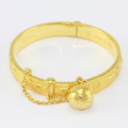 กำไลทองคำแกะลาย