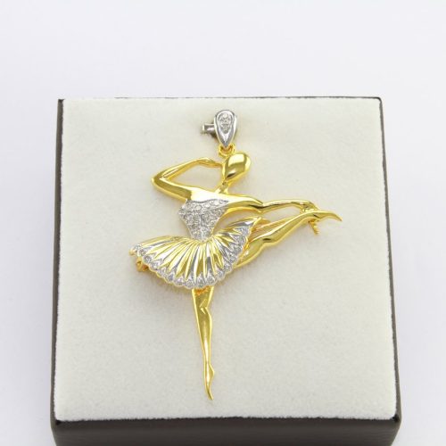 จี้เพชรบัลเล่ต์พร้อมเข็มกลัด