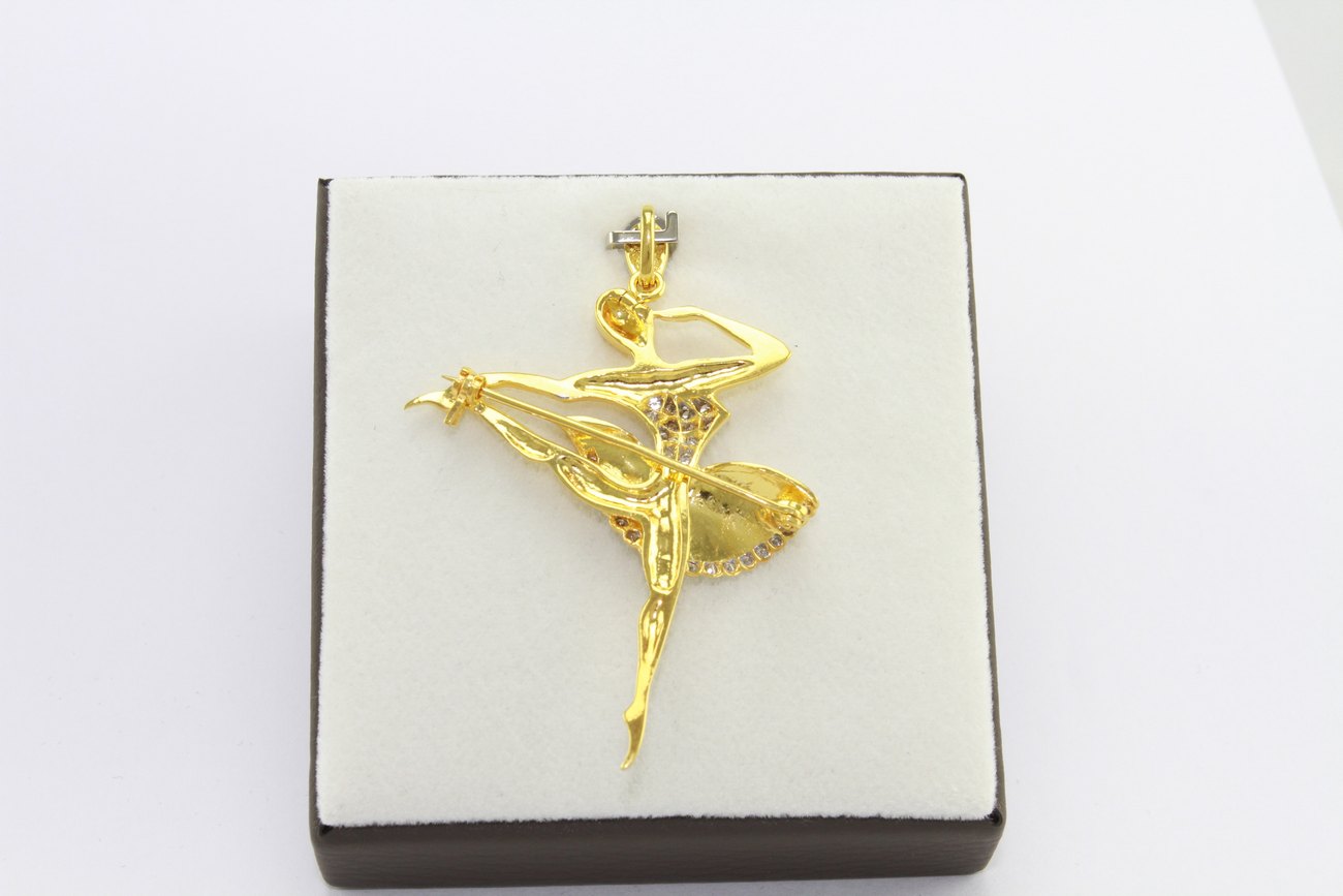 จี้เพชรบัลเล่ต์พร้อมเข็มกลัด-2