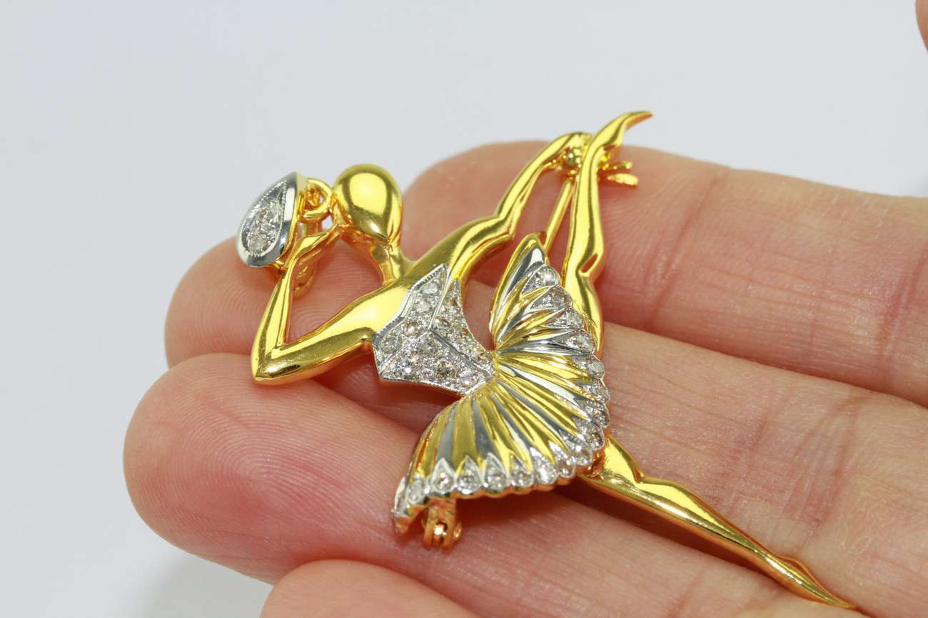 จี้เพชรบัลเล่ต์พร้อมเข็มกลัด-4