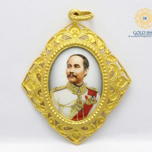 จี้เสด็จพ่อ ร.๕ ทองคำฉลุลาย