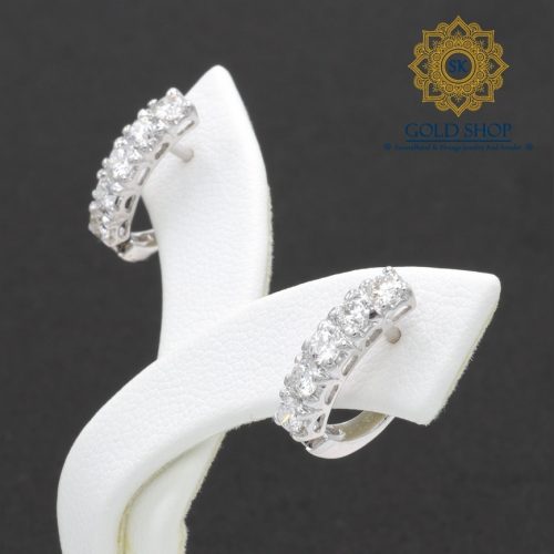 ต่างหูเพชรกลม 10 เม็ด F98