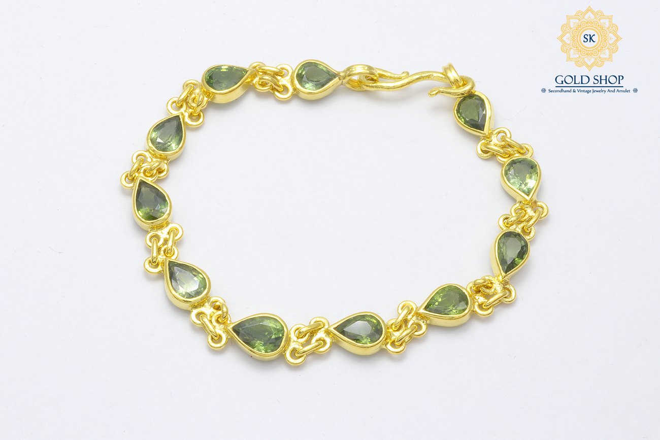 สร้อยข้อมือพลอยเขียวหยดน้ำ-2