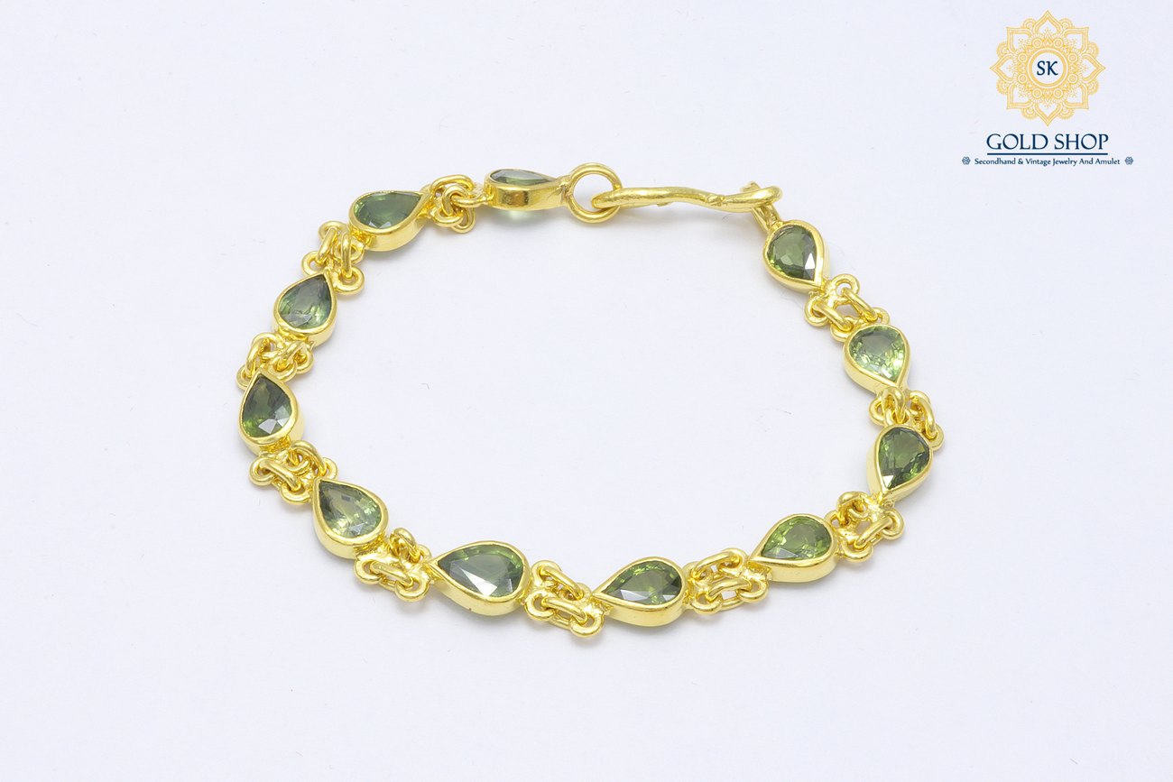 สร้อยข้อมือพลอยเขียวหยดน้ำ-3