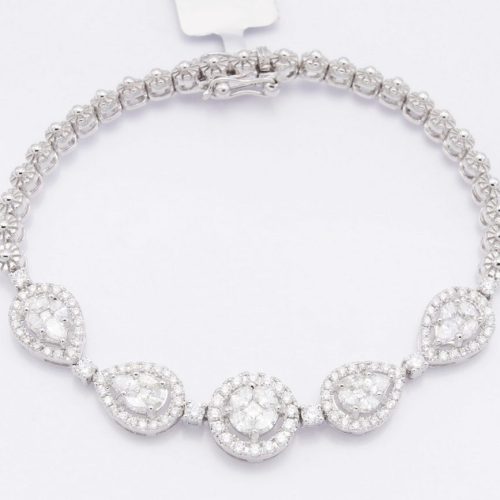 สร้อยข้อมือเพชรประกบ