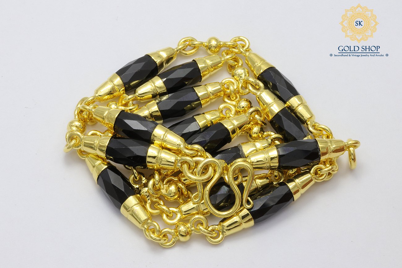 สร้อยคอทองคำคั่นนิล-1