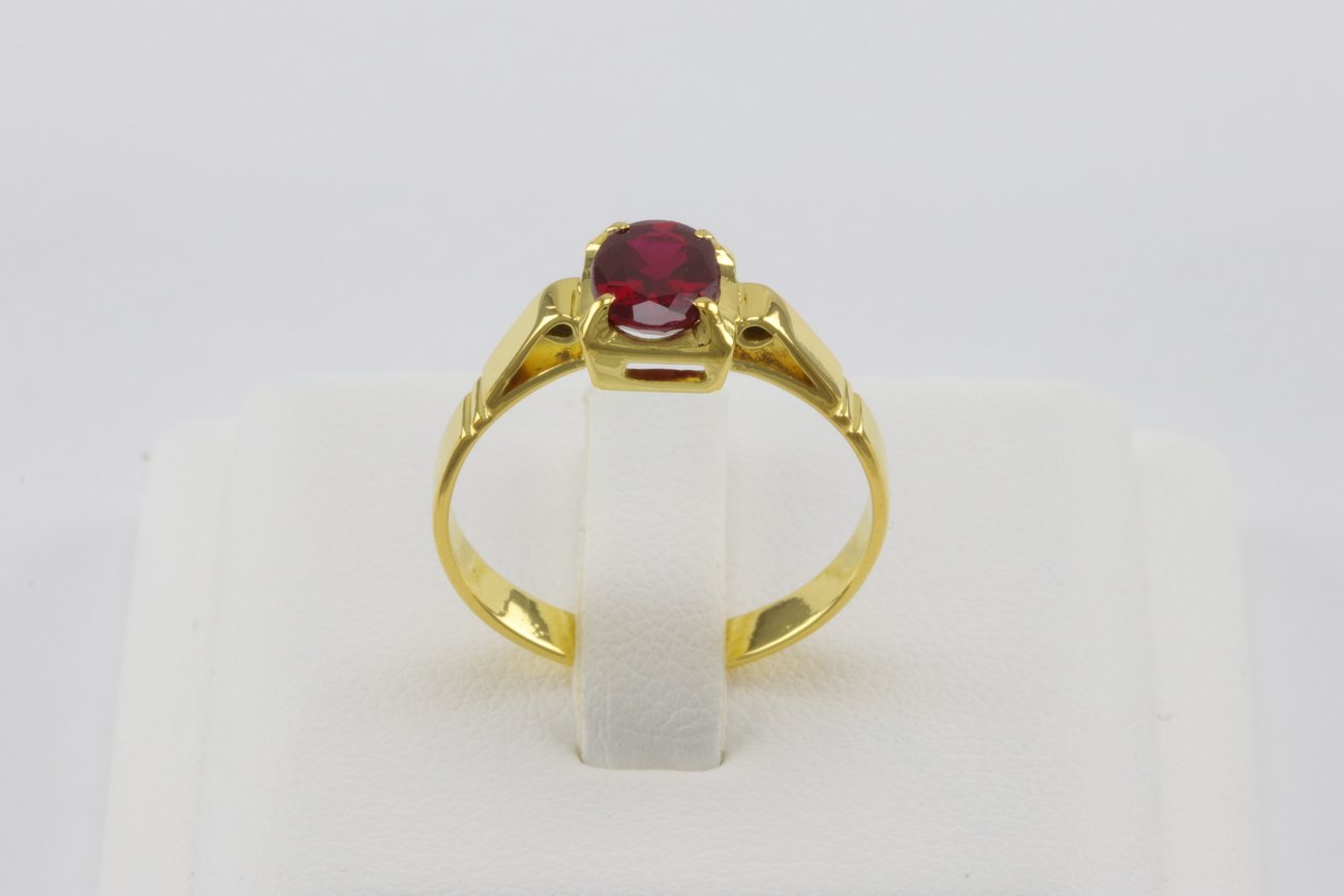 แหวนทองพลอยแดง-1