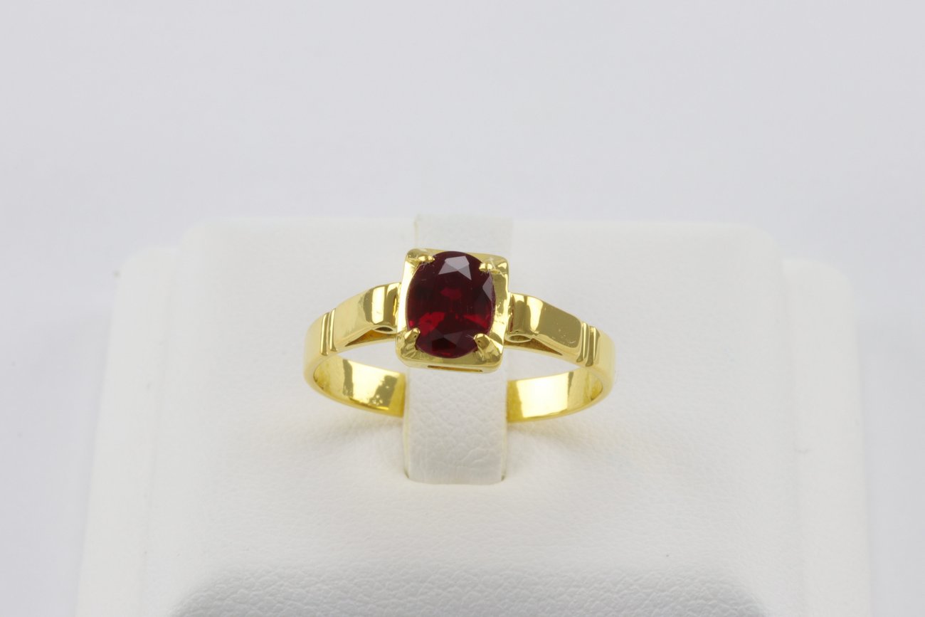 แหวนทองพลอยแดง-2