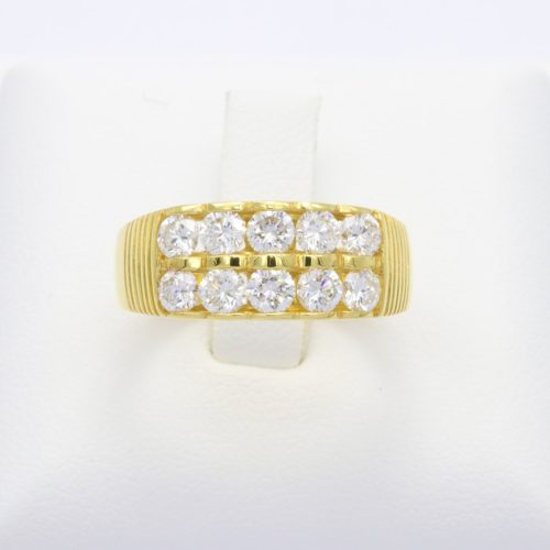 แหวนเพชรกลมแถวคู่