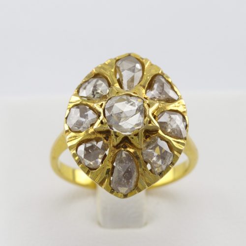 แหวนเพชรซีกเหลี่ยมลูกโลก