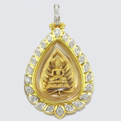 พระสมเด็จตรัสรู้ทองคำล้อมเพชร